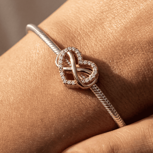 Símbolo Coração Infinito Rosé