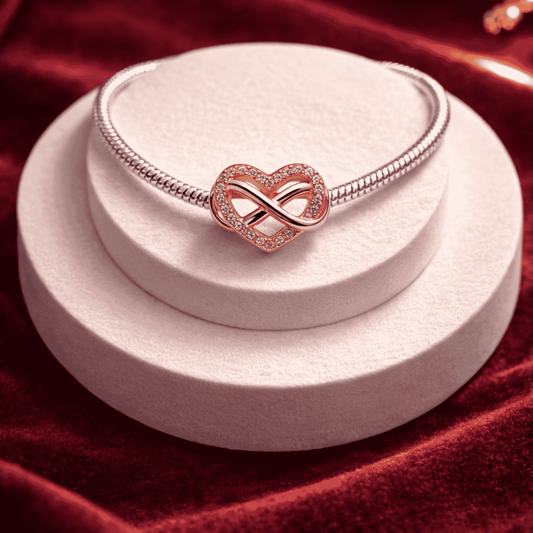 Símbolo Coração Infinito Rosé
